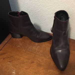 Topshop dark oxblood booties